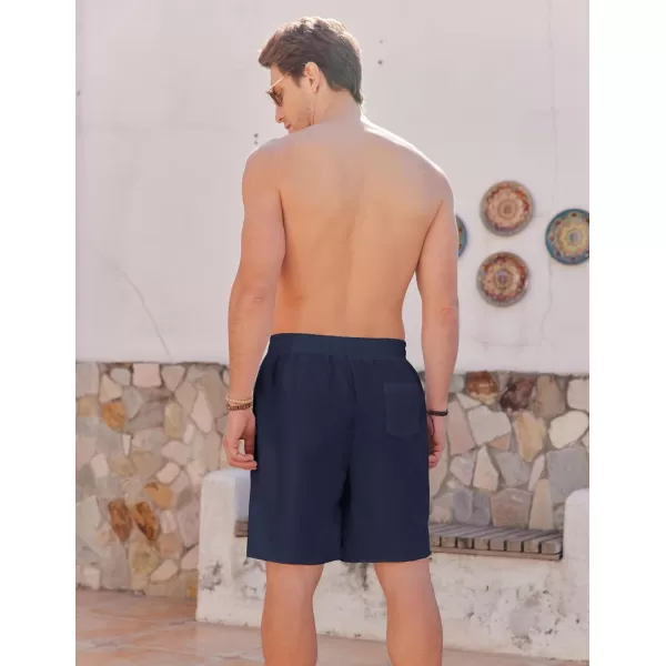 COOFANDY Men Casual Summer Beach Shorts Elastic Waist Drawstring Flat Front Short