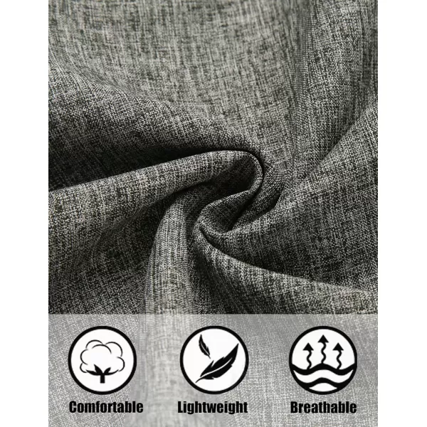 COOFANDY Men Casual Summer Beach Shorts Elastic Waist Drawstring Flat Front Short