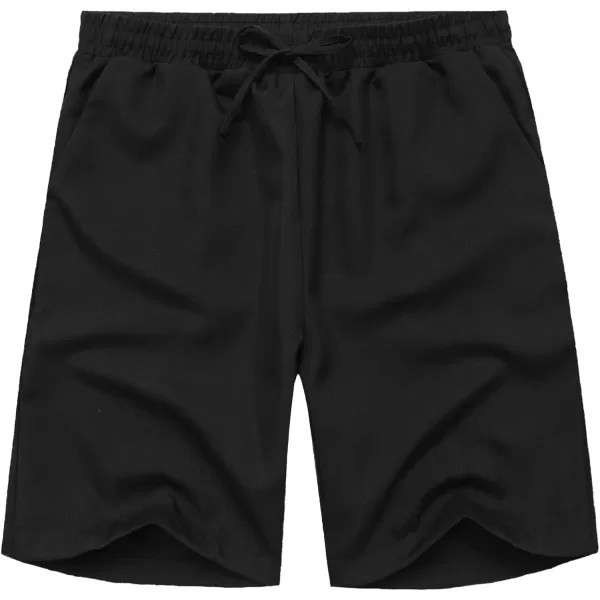 COOFANDY Men Casual Summer Beach Shorts Elastic Waist Drawstring Flat Front Short