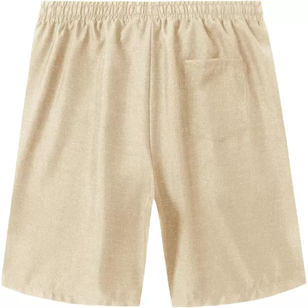 COOFANDY Men Casual Summer Beach Shorts Elastic Waist Drawstring Flat Front Short