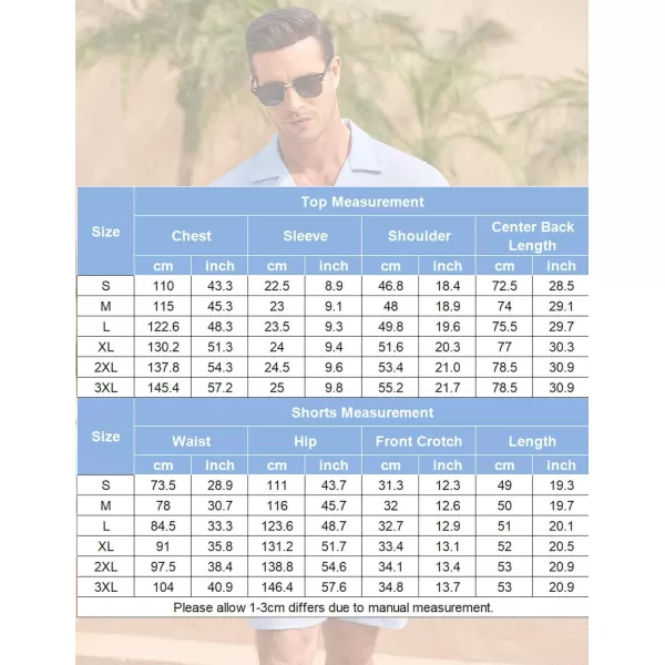 COOFANDY Men's 2 Pieces Casual Beach Outfits Short Sleeve Button Down Shirts Summer Short Set
