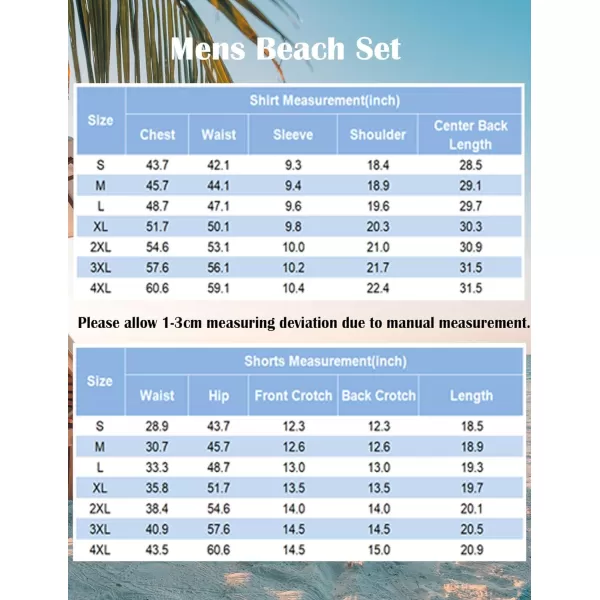 COOFANDY Men's 2 Pieces Shirt Set Short Sleeve Button Down Casual Hippie Holiday Beach T-Shirts Shorts Outfits