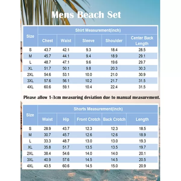 COOFANDY Men's 2 Pieces Shirt Set Short Sleeve Button Down Casual Hippie Holiday Beach T-Shirts Shorts Outfits