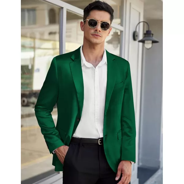 COOFANDY Men's Blazer Two Button Shiny Satin Suit Jacket Silky Tuxedo Jackets for Wedding Prom Party Dinner