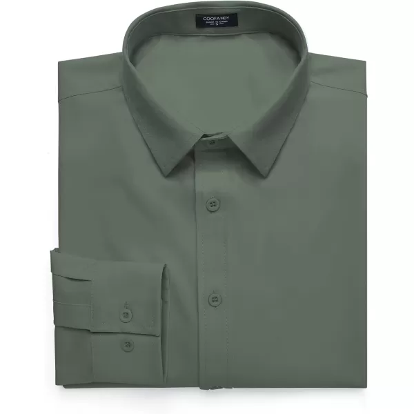 COOFANDY Men's Business Dress Shirts Wrinkle Free Long Sleeve Regular Fit Dress Shirt Textured Casual Button Down Shirts