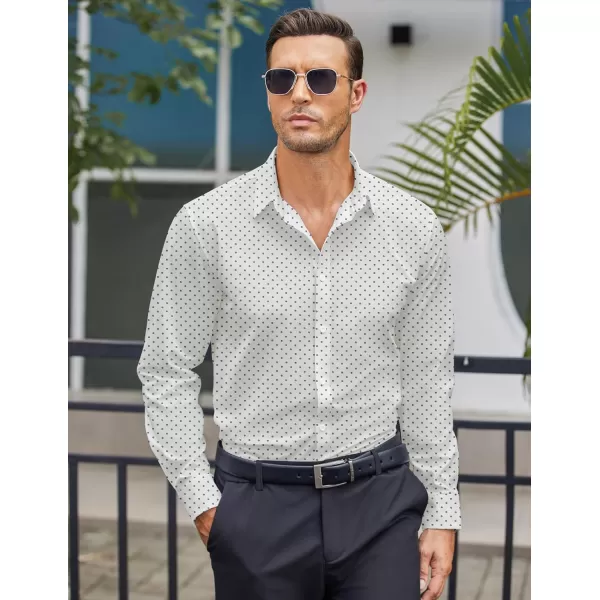 COOFANDY Men's Business Dress Shirts Wrinkle Free Long Sleeve Regular Fit Dress Shirt Textured Casual Button Down Shirts