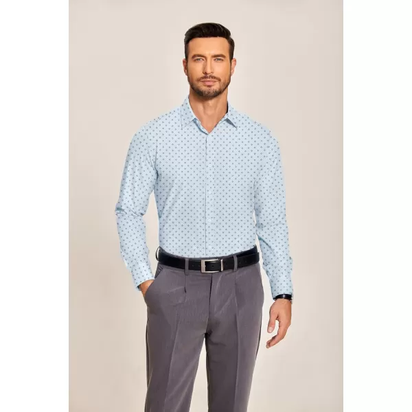 COOFANDY Men's Business Dress Shirts Wrinkle Free Long Sleeve Regular Fit Dress Shirt Textured Casual Button Down Shirts
