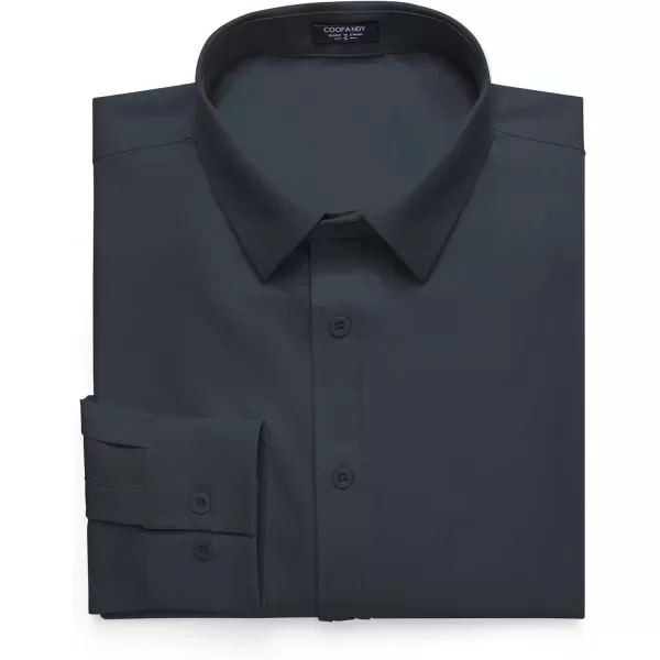 COOFANDY Men's Business Dress Shirts Wrinkle Free Long Sleeve Regular Fit Dress Shirt Textured Casual Button Down Shirts
