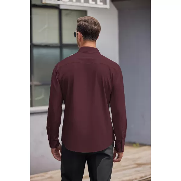 COOFANDY Men's Business Dress Shirts Wrinkle Free Long Sleeve Regular Fit Dress Shirt Textured Casual Button Down Shirts