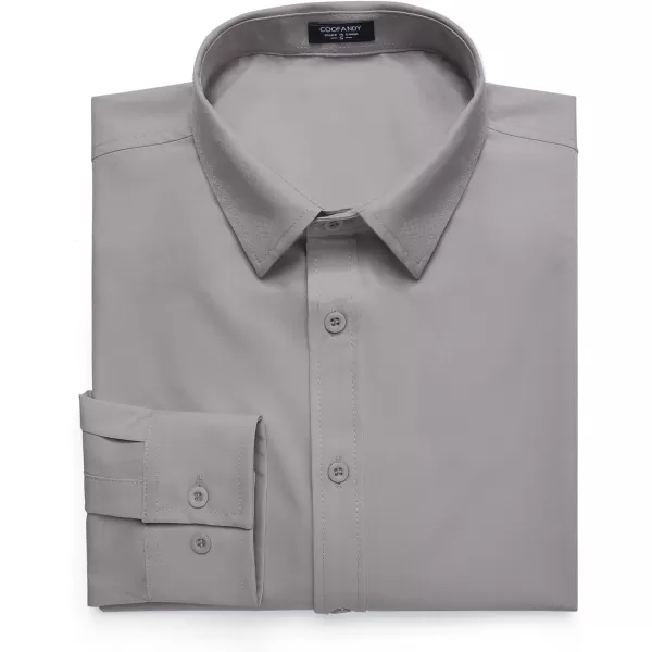 COOFANDY Men's Business Dress Shirts Wrinkle Free Long Sleeve Regular Fit Dress Shirt Textured Casual Button Down Shirts