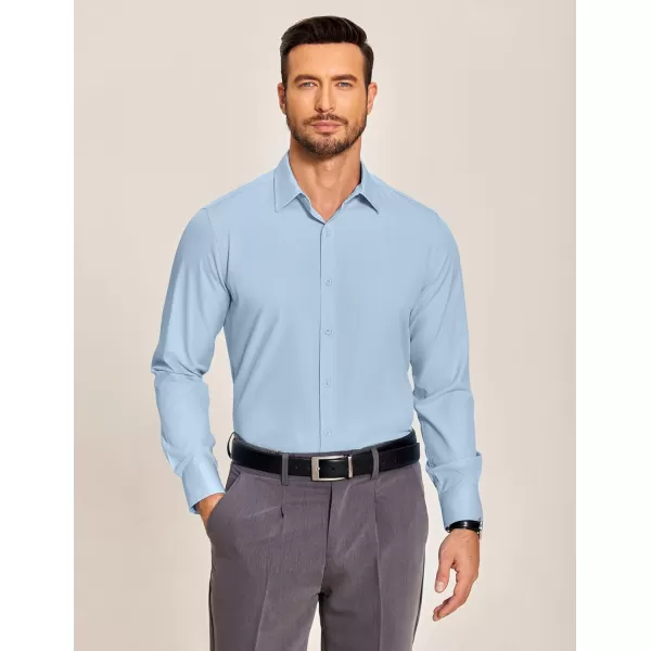 COOFANDY Men's Business Dress Shirts Wrinkle Free Long Sleeve Regular Fit Dress Shirt Textured Casual Button Down Shirts