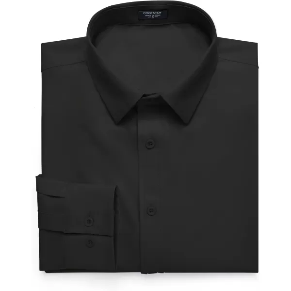 COOFANDY Men's Business Dress Shirts Wrinkle Free Long Sleeve Regular Fit Dress Shirt Textured Casual Button Down Shirts