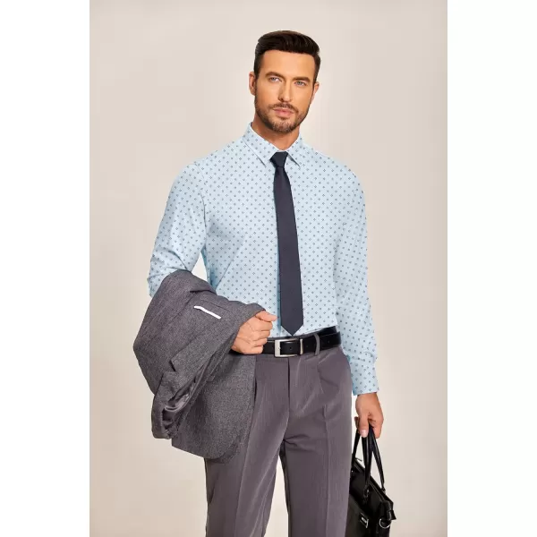 COOFANDY Men's Business Dress Shirts Wrinkle Free Long Sleeve Regular Fit Dress Shirt Textured Casual Button Down Shirts