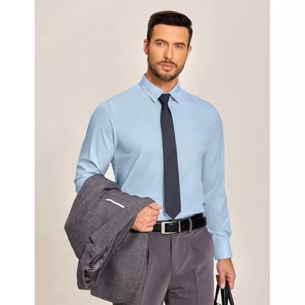COOFANDY Men's Business Dress Shirts Wrinkle Free Long Sleeve Regular Fit Dress Shirt Textured Casual Button Down Shirts
