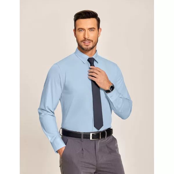 COOFANDY Men's Business Dress Shirts Wrinkle Free Long Sleeve Regular Fit Dress Shirt Textured Casual Button Down Shirts