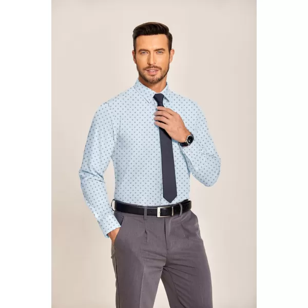 COOFANDY Men's Business Dress Shirts Wrinkle Free Long Sleeve Regular Fit Dress Shirt Textured Casual Button Down Shirts