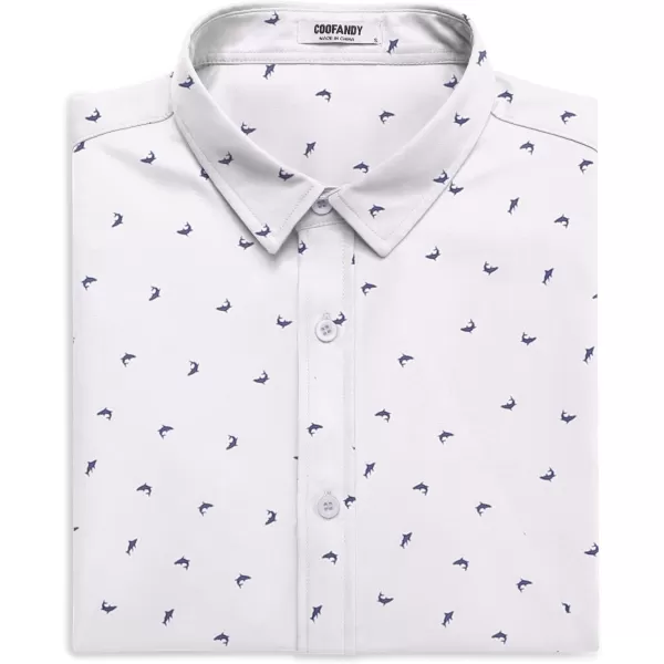 COOFANDY Men's Button Down Shirt Short Sleeve Casual Shirt for Men Summer Business Casual Dress Shirt