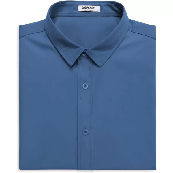 COOFANDY Men's Button Down Shirt Short Sleeve Casual Shirt for Men Summer Business Casual Dress Shirt