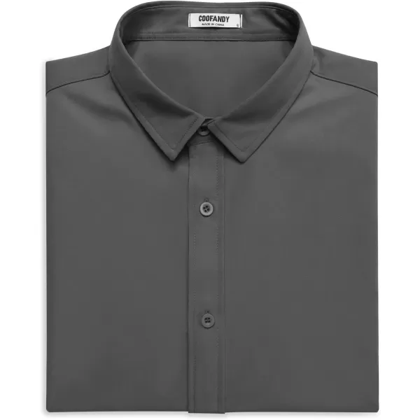 COOFANDY Men's Button Down Shirt Short Sleeve Casual Shirt for Men Summer Business Casual Dress Shirt
