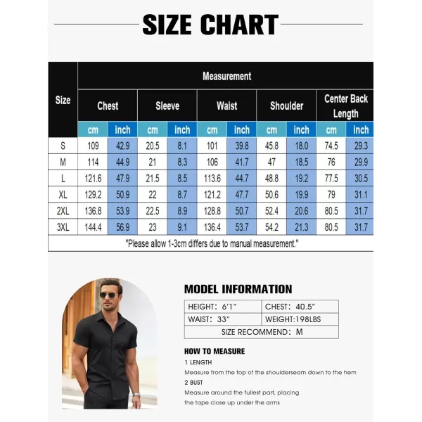 COOFANDY Men's Button Down Shirt Short Sleeve Casual Shirt for Men Summer Business Casual Dress Shirt