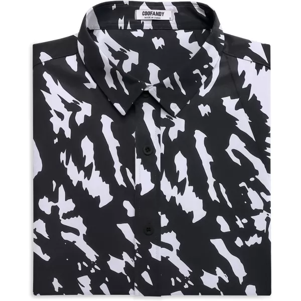 COOFANDY Men's Button Down Shirt Short Sleeve Casual Shirt for Men Summer Business Casual Dress Shirt