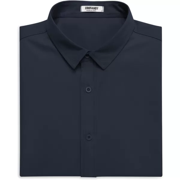 COOFANDY Men's Button Down Shirt Short Sleeve Casual Shirt for Men Summer Business Casual Dress Shirt