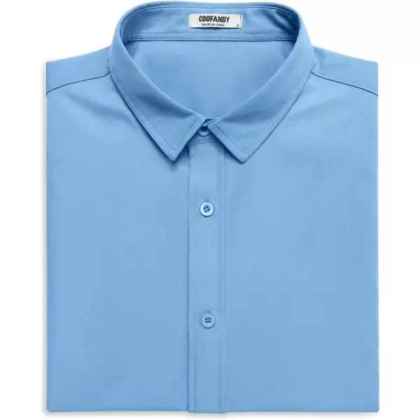 COOFANDY Men's Button Down Shirt Short Sleeve Casual Shirt for Men Summer Business Casual Dress Shirt