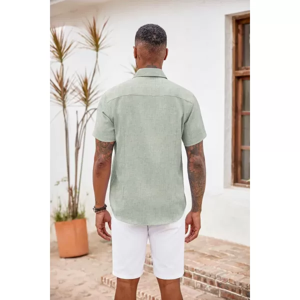 COOFANDY Men's Button Down Shirts Short Sleeve Casual Shirts Summer Beach Shirts Vacation Wedding Shirts with Pocket