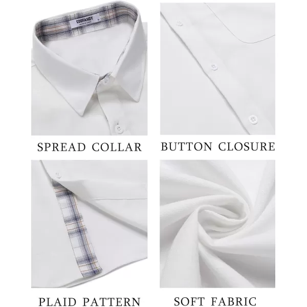 COOFANDY Men's Button Down Shirts Short Sleeve Casual Shirts Summer Beach Shirts Vacation Wedding Shirts with Pocket