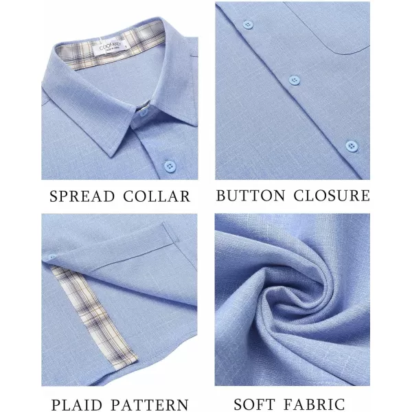 COOFANDY Men's Button Down Shirts Short Sleeve Casual Shirts Summer Beach Shirts Vacation Wedding Shirts with Pocket
