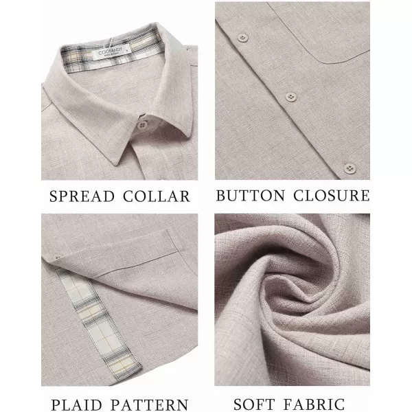 COOFANDY Men's Button Down Shirts Short Sleeve Casual Shirts Summer Beach Shirts Vacation Wedding Shirts with Pocket