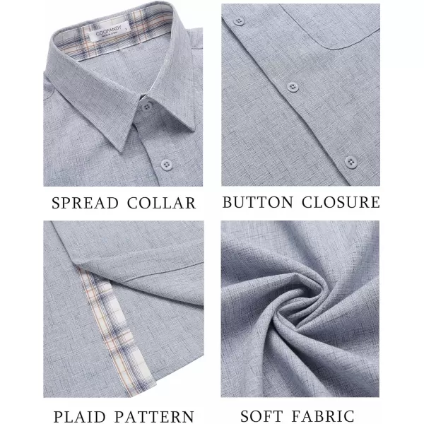 COOFANDY Men's Button Down Shirts Short Sleeve Casual Shirts Summer Beach Shirts Vacation Wedding Shirts with Pocket