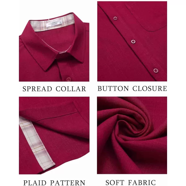 COOFANDY Men's Button Down Shirts Short Sleeve Casual Shirts Summer Beach Shirts Vacation Wedding Shirts with Pocket