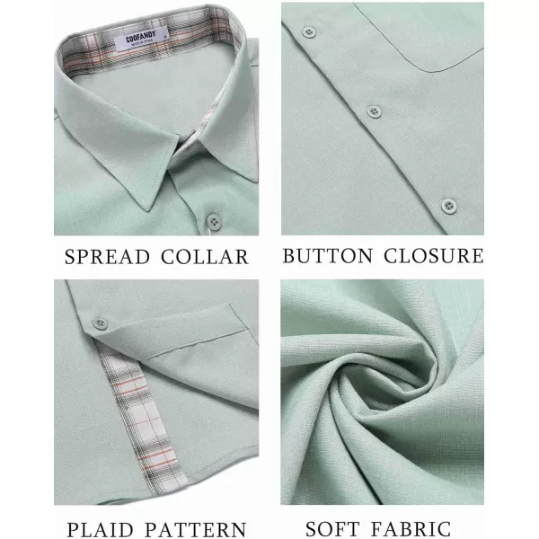 COOFANDY Men's Button Down Shirts Short Sleeve Casual Shirts Summer Beach Shirts Vacation Wedding Shirts with Pocket