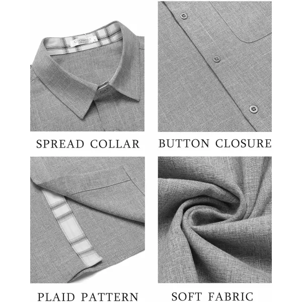 COOFANDY Men's Button Down Shirts Short Sleeve Casual Shirts Summer Beach Shirts Vacation Wedding Shirts with Pocket
