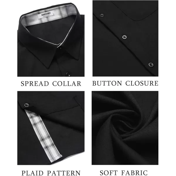 COOFANDY Men's Button Down Shirts Short Sleeve Casual Shirts Summer Beach Shirts Vacation Wedding Shirts with Pocket