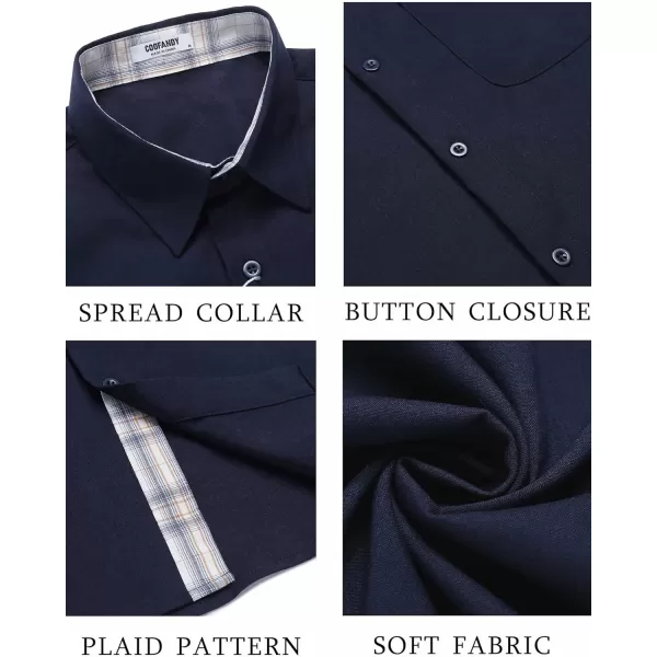 COOFANDY Men's Button Down Shirts Short Sleeve Casual Shirts Summer Beach Shirts Vacation Wedding Shirts with Pocket