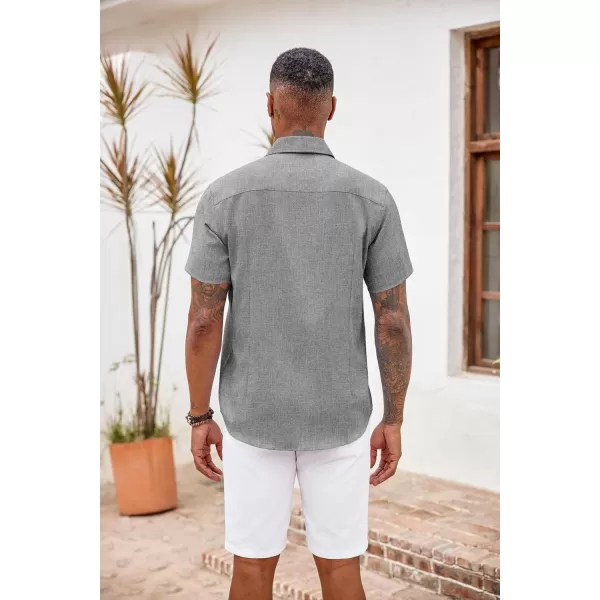 COOFANDY Men's Button Down Shirts Short Sleeve Casual Shirts Summer Beach Shirts Vacation Wedding Shirts with Pocket