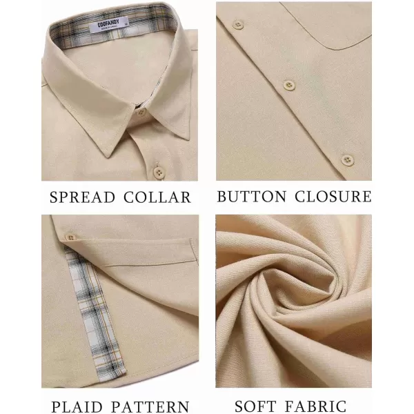 COOFANDY Men's Button Down Shirts Short Sleeve Casual Shirts Summer Beach Shirts Vacation Wedding Shirts with Pocket