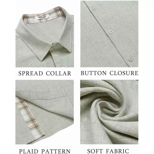COOFANDY Men's Button Down Shirts Short Sleeve Casual Shirts Summer Beach Shirts Vacation Wedding Shirts with Pocket