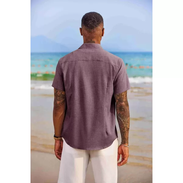 COOFANDY Men's Button Down Shirts Short Sleeve Casual Shirts Summer Beach Shirts Vacation Wedding Shirts with Pocket