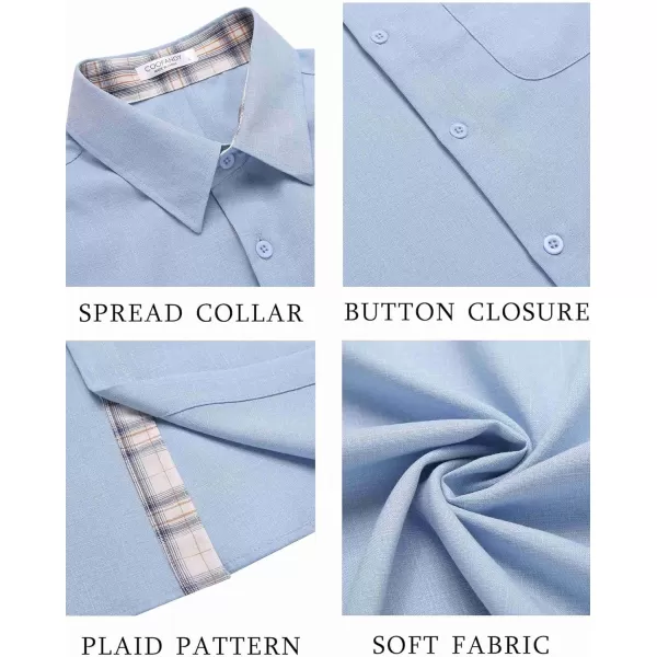COOFANDY Men's Button Down Shirts Short Sleeve Casual Shirts Summer Beach Shirts Vacation Wedding Shirts with Pocket