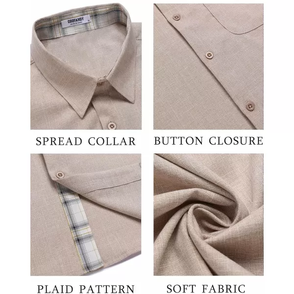 COOFANDY Men's Button Down Shirts Short Sleeve Casual Shirts Summer Beach Shirts Vacation Wedding Shirts with Pocket