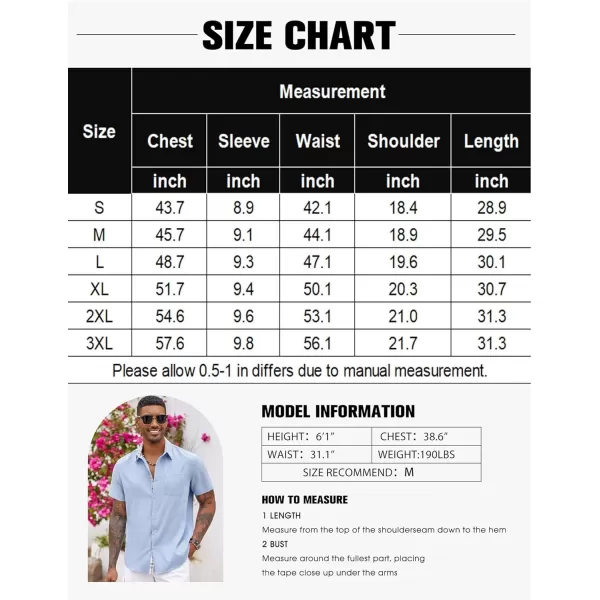 COOFANDY Men's Button Down Shirts Short Sleeve Casual Shirts Summer Beach Shirts Vacation Wedding Shirts with Pocket