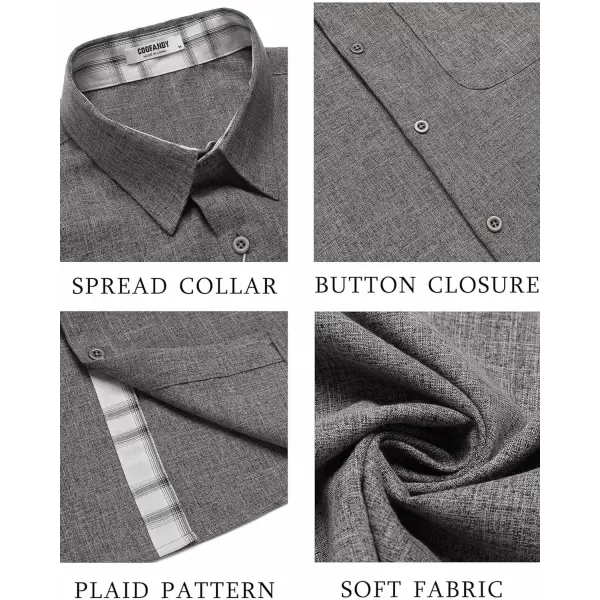 COOFANDY Men's Button Down Shirts Short Sleeve Casual Shirts Summer Beach Shirts Vacation Wedding Shirts with Pocket