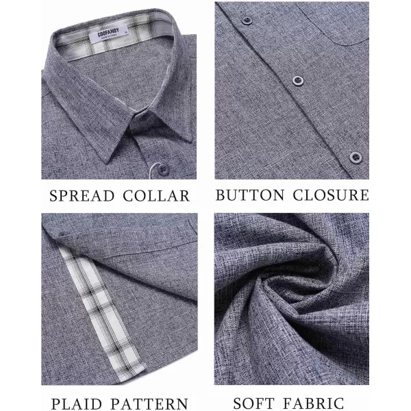 COOFANDY Men's Button Down Shirts Short Sleeve Casual Shirts Summer Beach Shirts Vacation Wedding Shirts with Pocket