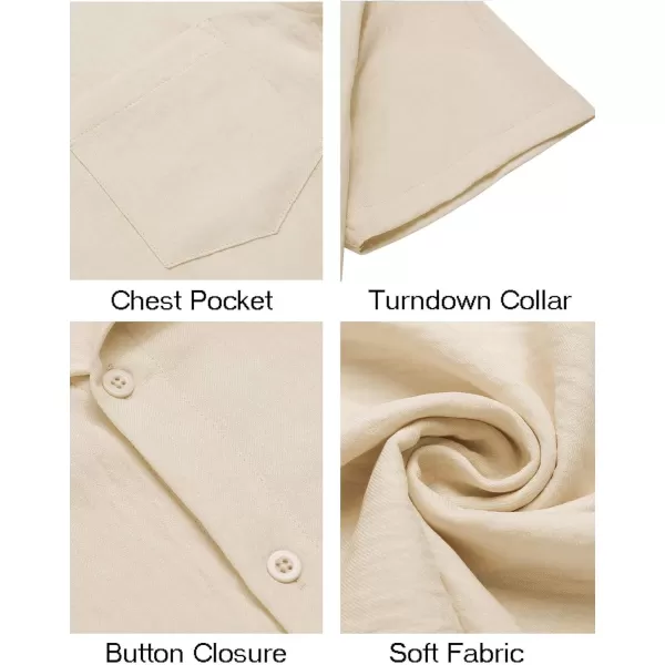 COOFANDY Mens Button Down Short Sleeve Shirt Casual Shirts Summer Beach Textured Shirts with Pocket