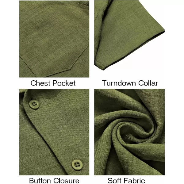 COOFANDY Mens Button Down Short Sleeve Shirt Casual Shirts Summer Beach Textured Shirts with Pocket