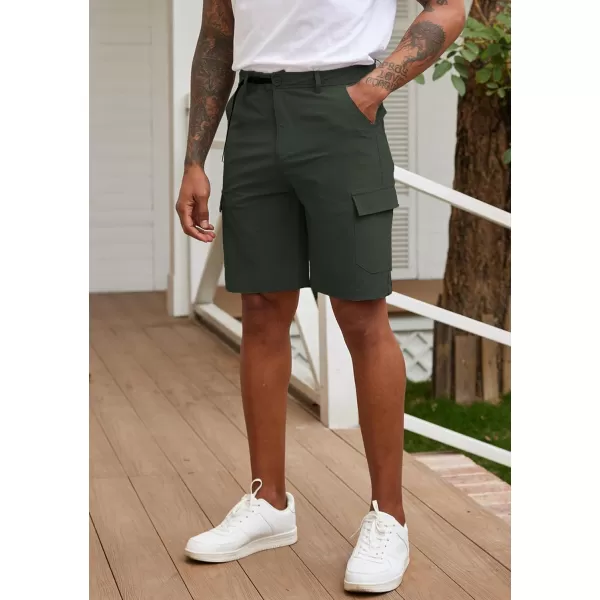 COOFANDY Mens Cargo Shorts Quick Dry Hiking Shorts Lightweight Casual Shorts with Nylon Belt