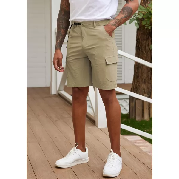 COOFANDY Mens Cargo Shorts Quick Dry Hiking Shorts Lightweight Casual Shorts with Nylon Belt